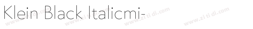 Klein Black Italicmi字体转换